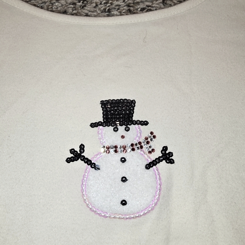 Covington Sport Classic Fit M Medium Snowman Xmas 3/4 sleeve shirt